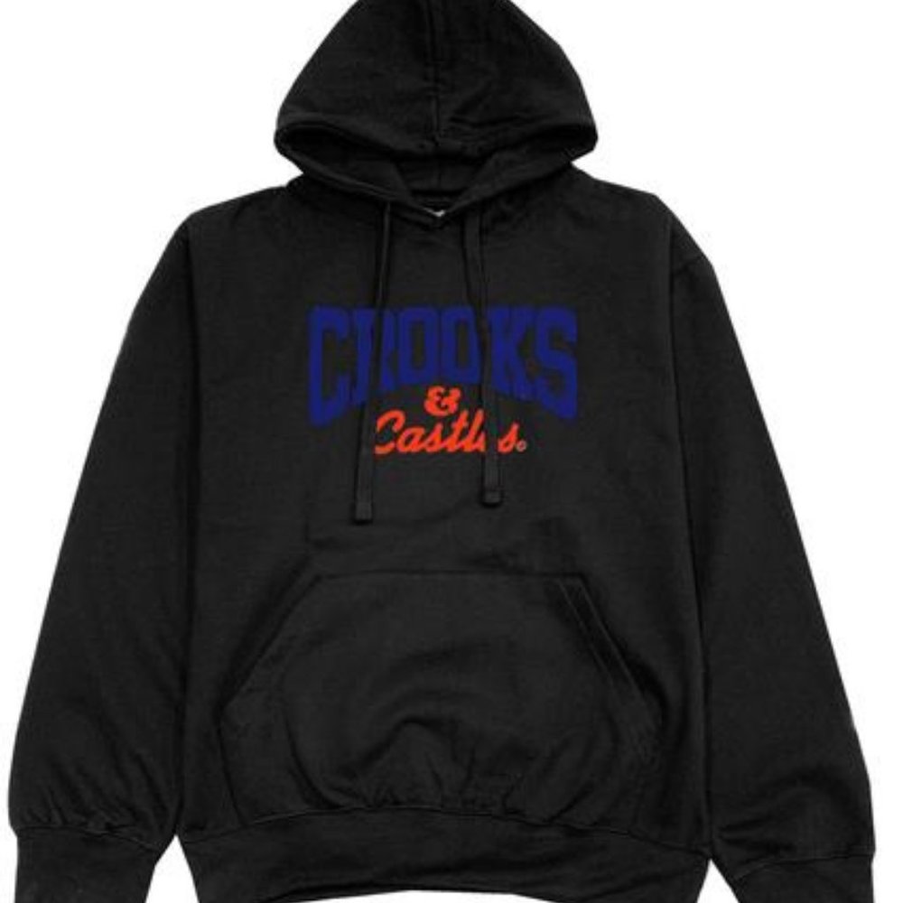 Crooks and Castles Core Logo Hoodie Black Size S